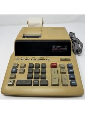Vintage Sharp EL-1630G Electronic Printer Calculator 10 Digit Adding Machine